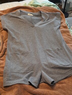 Madewell MWL Heather Gray Top - Soft Gray Knit